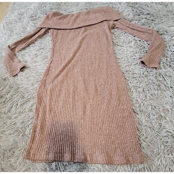 Top Chic medium Brown long sleeve cowl neck sweater dress - Picture 2 of 4